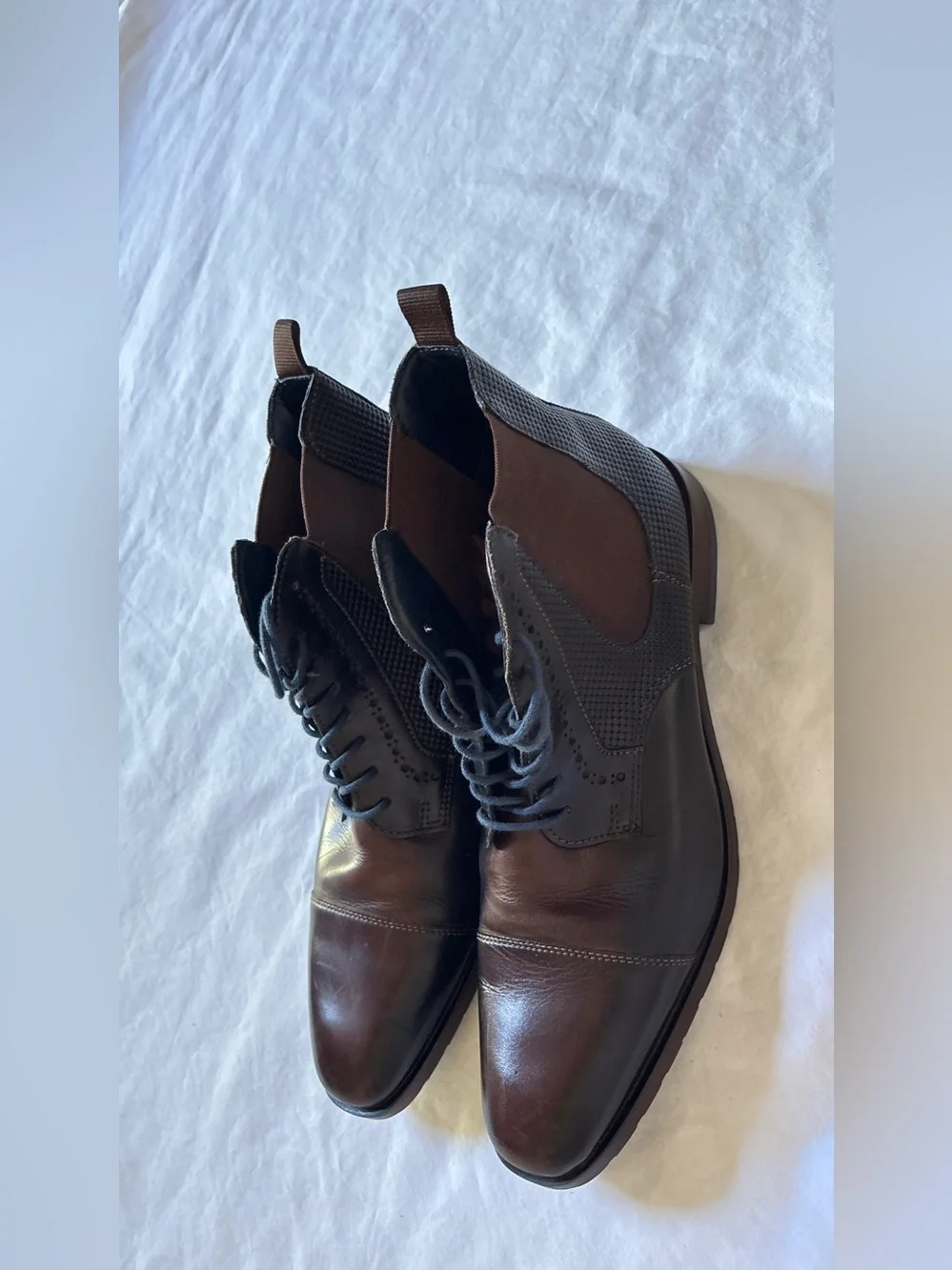 Stacy Adams Men’s Sz 11 Brown Leather Chelsea Cap Toe Boots